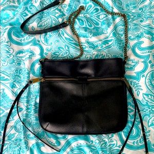 Black Vegan Leather Crossbody